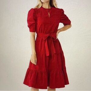 Beautiful red velvet Draper James dress